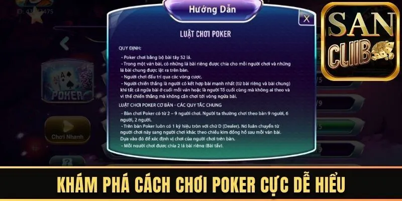 Khám phá cách chơi Poker cực dễ hiểu